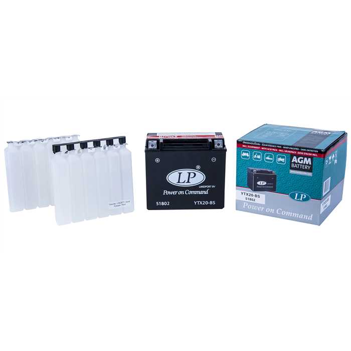 Batterie avec acide YTX20-BS Landport